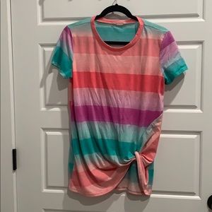 Bombom rainbow knot top